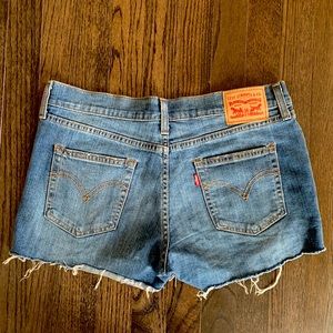 Distressed Levi Jean Shorts